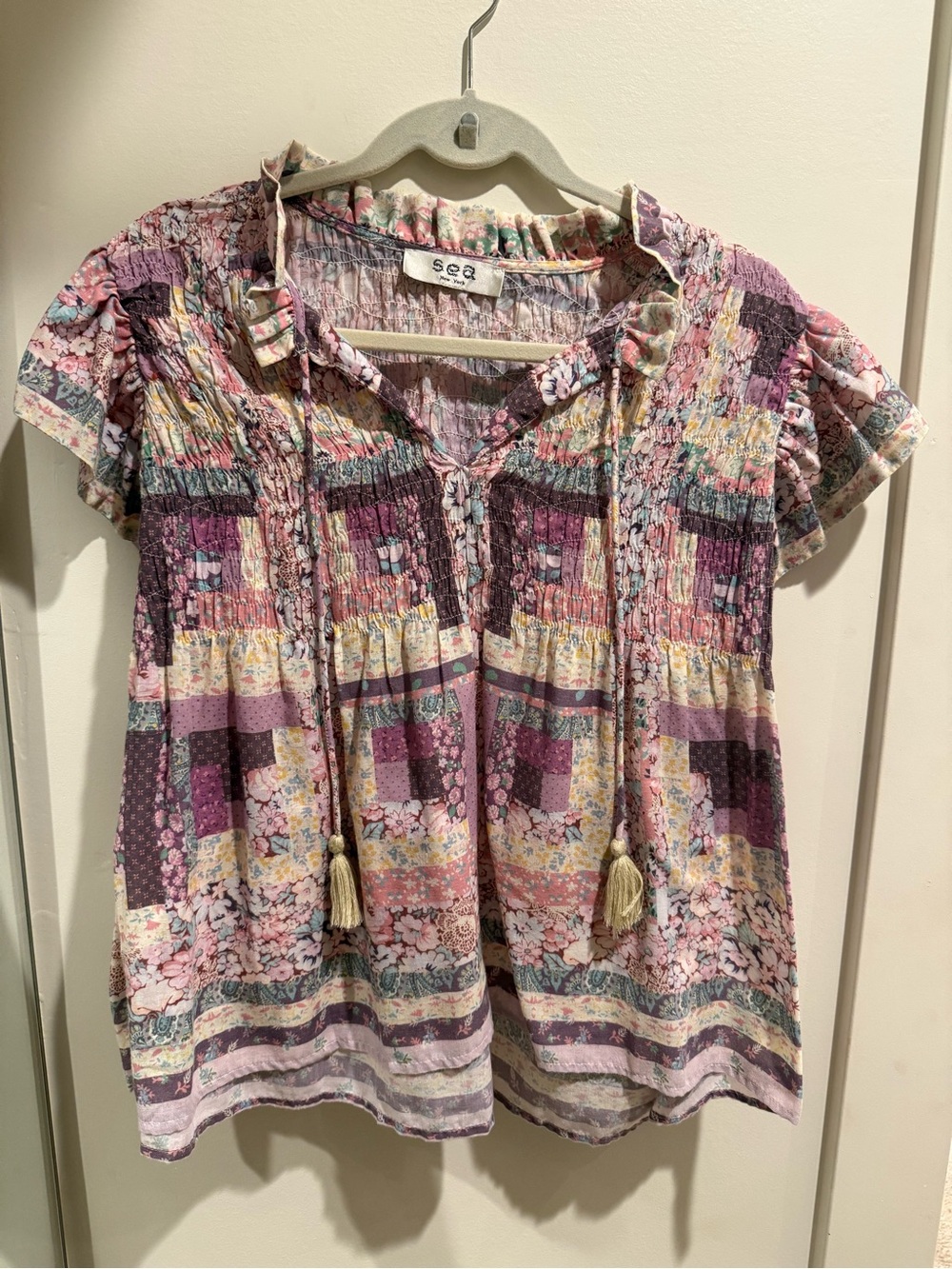 Sea New York Floral Patchwork Blouse